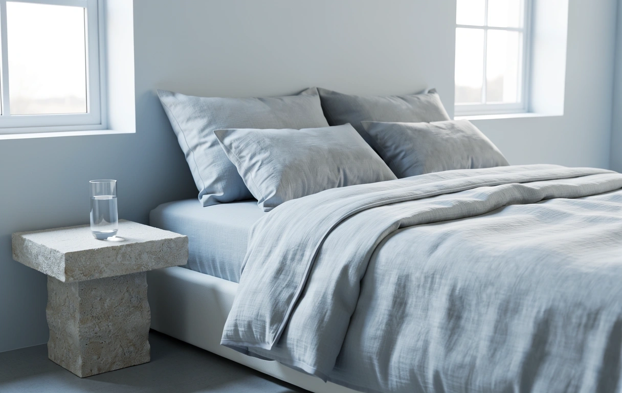 Klidná ložnice za úsvitu